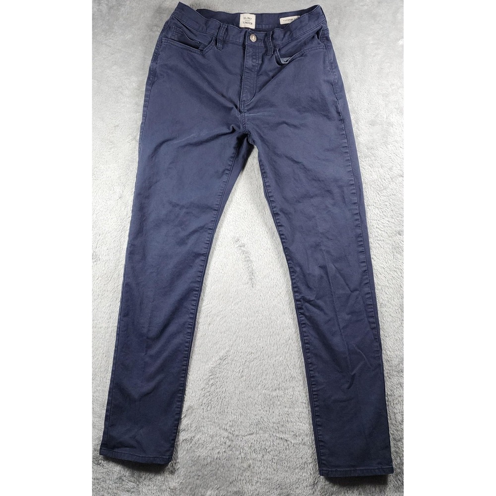 Flint And Tinder Pants Mens 30x32 (Fits 28x32) Blue Tapered Fit Stretch Chino